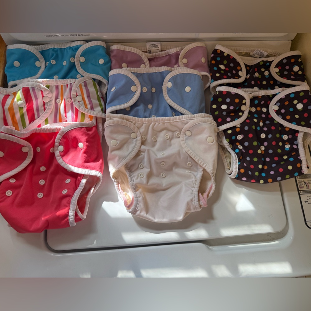 Thirsties Size 2 snap pocket diaper lot of 8 covers only